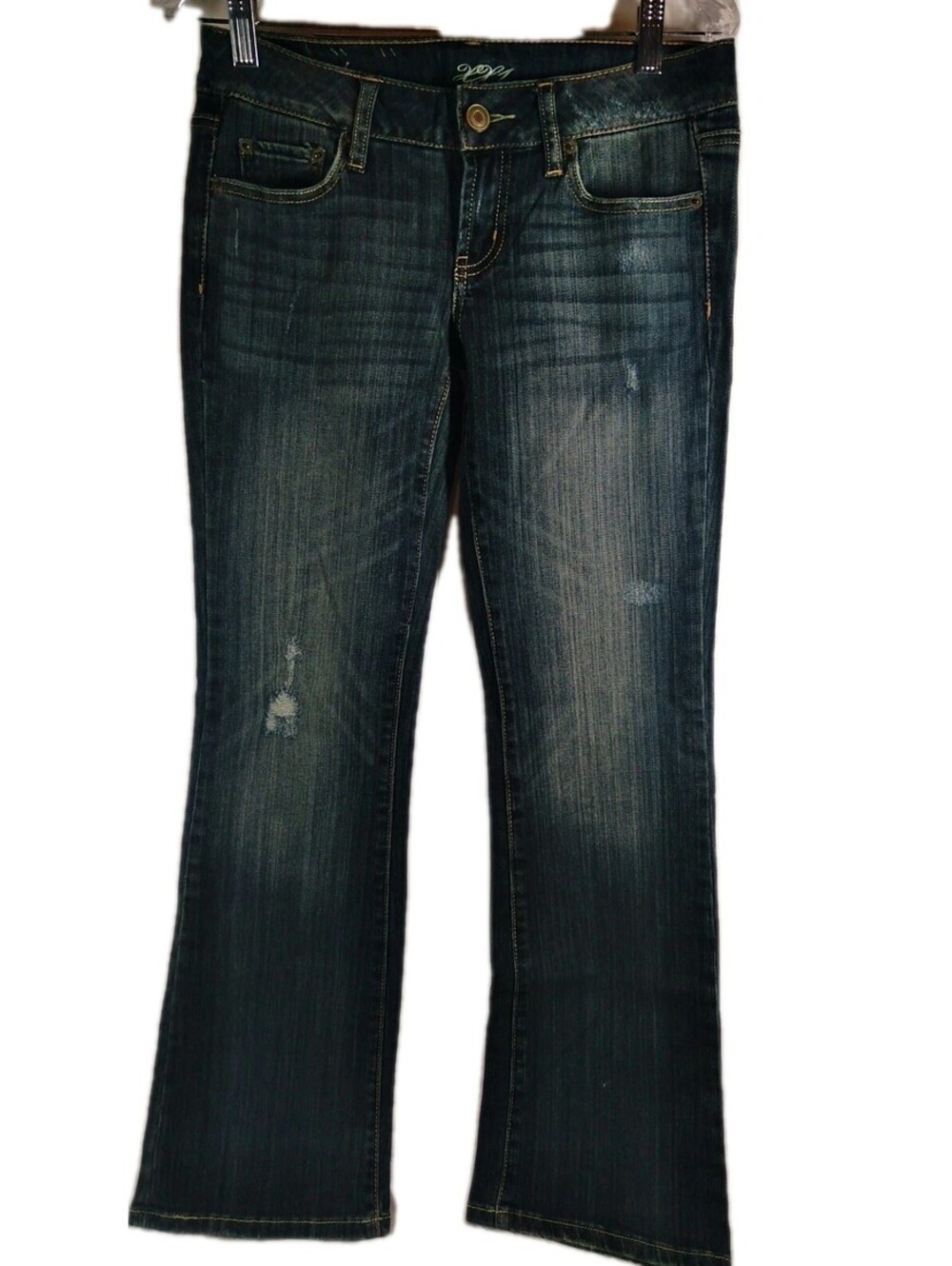 XXI Premium Jeans Womens Sz 27x32 Boyfriend style Blue Dark Wash Denim Pants New